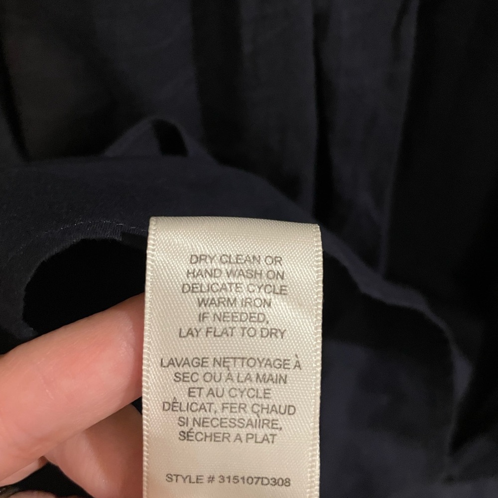 Rebecca Taylor Midnight Blue Dress Cotton Size 6 - Picture 9 of 11